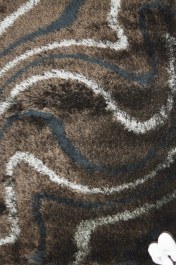 Χαλί Glamour Shaggy 7207 Brown-Black BROWN-BLACK