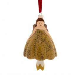 Χριστουγεννιάτικο Στολίδι Μπαλαρίνα 86575 8x8x10cm Green GREEN