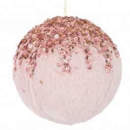 Χριστουγεννιάτικη Μπάλα 87916 12cm Pink PINK