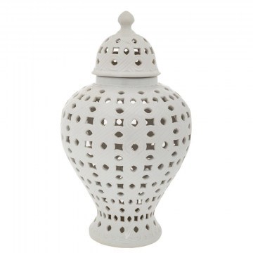 Perforated Vase 88403 25x25x42,5cm White