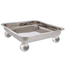 Δίσκος Με Πόδια 86771 28x28x7cm Silver SILVER