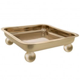 Δίσκος Με Πόδια 86770 28x28x7cm Gold GOLD