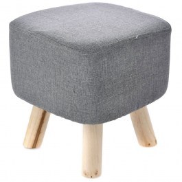 Σκαμπώ Με Ύφασμα 70506 30x30x33cm Grey-Natural GREY