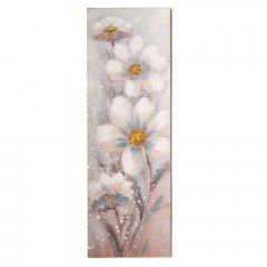 Πίνακας Καμβάς Με Λουλούδια 85048 40x3x120cm White