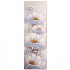 Πίνακας Καμβάς Με Λουλούδια 85047 40x3x120cm White