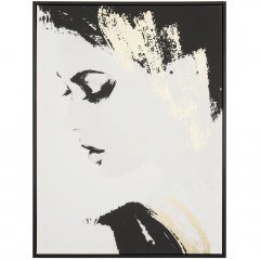 Πίνακας Με Γυναικείο Πρόσωπο 76437 60x80cm Black-White