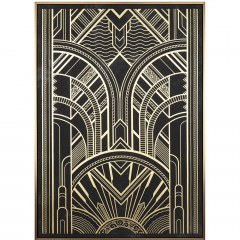Πίνακας Με Art Deco 76443 70x100cm Yellow-Black
