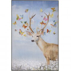 Πίνακας Καμβάς Με Ελάφι 80795 82x122cm Multi