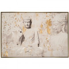 Πίνακας Με Βούδα 84838 123x5x83cm White-Gold