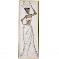 Πίνακας Με Γυναίκα 84821 42x4x122cm Black-White