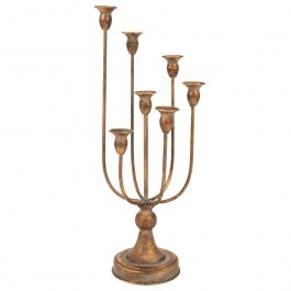 Κηροπήγιο 7 Θέσεων 89331 20x20x51cm Gold GOLD