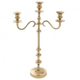 Triple Candlestick 86754 39x58cm Gold GOLD