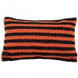 Διακοσμητικό Μαξιλάρι (Με Γέμιση) Ριγέ 88909 Orange-Black ORANGE-BLACK