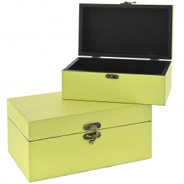 Storage Box (Set of 2) 81328 26x16x12.5/21.5x13x9.5cm Lime LIME