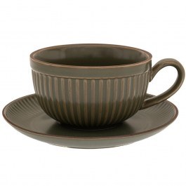 Φλυτζάνι Με Πιατάκι 88874 230ml Green GREEN