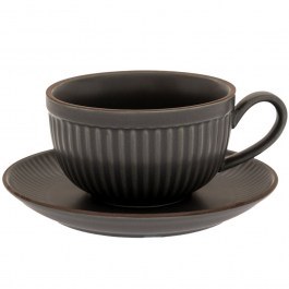 Φλυτζάνι Με Πιατάκι 88873 230ml Grey GREY