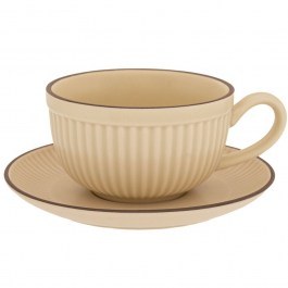 Φλυτζάνι Με Πιατάκι 88872 230ml Cream CREAM
