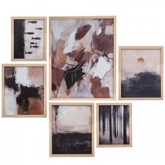 Printed Paintings (Set of 6) 89179 40x50/25x20cm Multi
