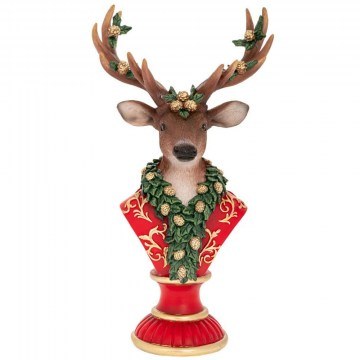 Christmas Decorative Bust Deer 91097 21,5x13x39,5cm Multi