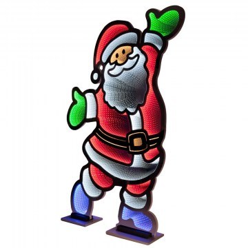 Christmas Decorative Illuminated Figure Infinity Light Santa Claus 85883 90x180cm Multi