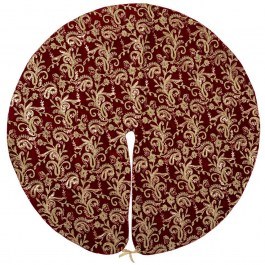 Χριστουγεννιάτικη Ποδιά Δέντρου Embroidery 20088 120cm Bordo-Gold BORDO-GOLD