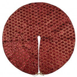 Χριστουγεννιάτικη Ποδιά Δέντρου Juliet 20085 120cm Red-Gold RED-GOLD