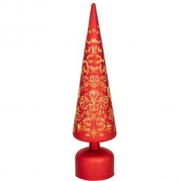 Rotating Decorative Tree With Led Light 90904 9,5x9,5x40cm Red RED