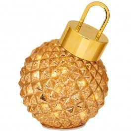 Χριστουγεννιάτικη Διακοσμητική Μπάλα Περιστρεφόμενη Με Φως Led 90913 Φ18cm Gold GOLD