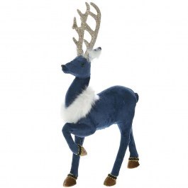 Christmas Decorative Deer Figure 78177 20x11x34cm Multi-Blue MULTI-BLUE