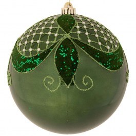 Χριστουγεννιάτικο Στολίδι Περλέ 90963 25cm Dark Green DARK GREEN