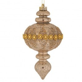 Χριστουγεννιάτικο Στολίδι 90983 11x11x23cm Champagne CHAMPAGNE