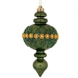 Χριστουγεννιάτικο Στολίδι 90984 11x11x23cm Dark Green DARK GREEN