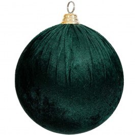 Χριστουγεννιάτικη Μπάλα Βελούδινη 90622 30cm Green GREEN