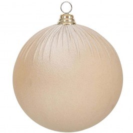 Χριστουγεννιάτικη Μπάλα Βελούδινη 90624 30cm Cream CREAM
