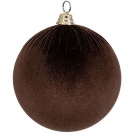 Χριστουγεννιάτικη Μπάλα Βελούδινη 90625 30cm Brown BROWN