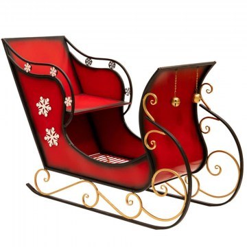 Christmas Decorative Sleigh 86083 144x57x93cm Red
