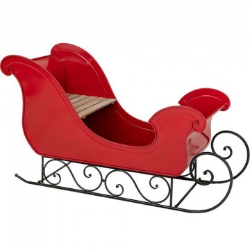 Christmas Decorative Sleigh 90897 127x54x77cm Red