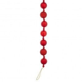 Christmas Garland With Balls 90995 270cm Red RED