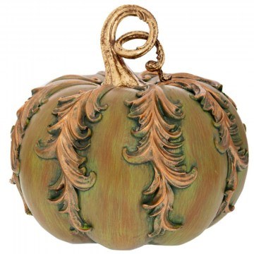 Διακοσμητική Κολοκύθα Ανάγλυφη 90801 23x23x21,5cm Green