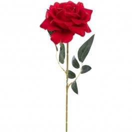 Διακοσμητικό Λουλούδι Βελούδινο Τριαντάφυλλο 92244 72cm Red RED