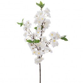 Διακοσμητικό Λουλούδι-Κλαδί Κερασιά 92285 94cm White WHITE
