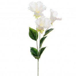 Διακοσμητικό Λουλούδι-Κλαδί Χωνάκι 92238 80cm White WHITE