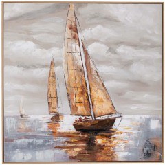 Πίνακας Καμβάς Sail Boats 92731 100x100cm Multi