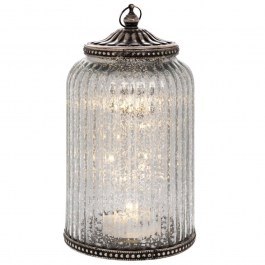 Φανάρι Με Φως Led 92583 11,5x11,5x20cm Silver SILVER