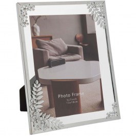 Photo Frame Flower 89384 13x18cm Silver SILVER