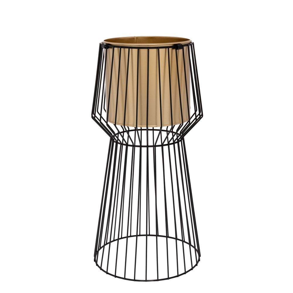 Κασπώ Σε Μεταλλική Βάση 93122 D20X36cm Black-Gold [BLACK-GOLD]
