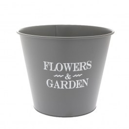 Κασπώ - Κουβαδάκι Μεταλλικό 85642 30Χ25cm Flower And Garden Grey GREY