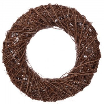 Wicker Wreath 92994 75x15cm Brown