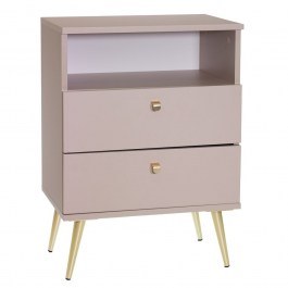 Κομοδίνο Stolik 93750 50x34x69cm Beige BEIGE