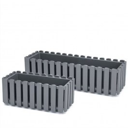 Ζαρντινιέρα Πλαστική Boardee Fencycase 360973 38x18x17cm Stone Gray STONE